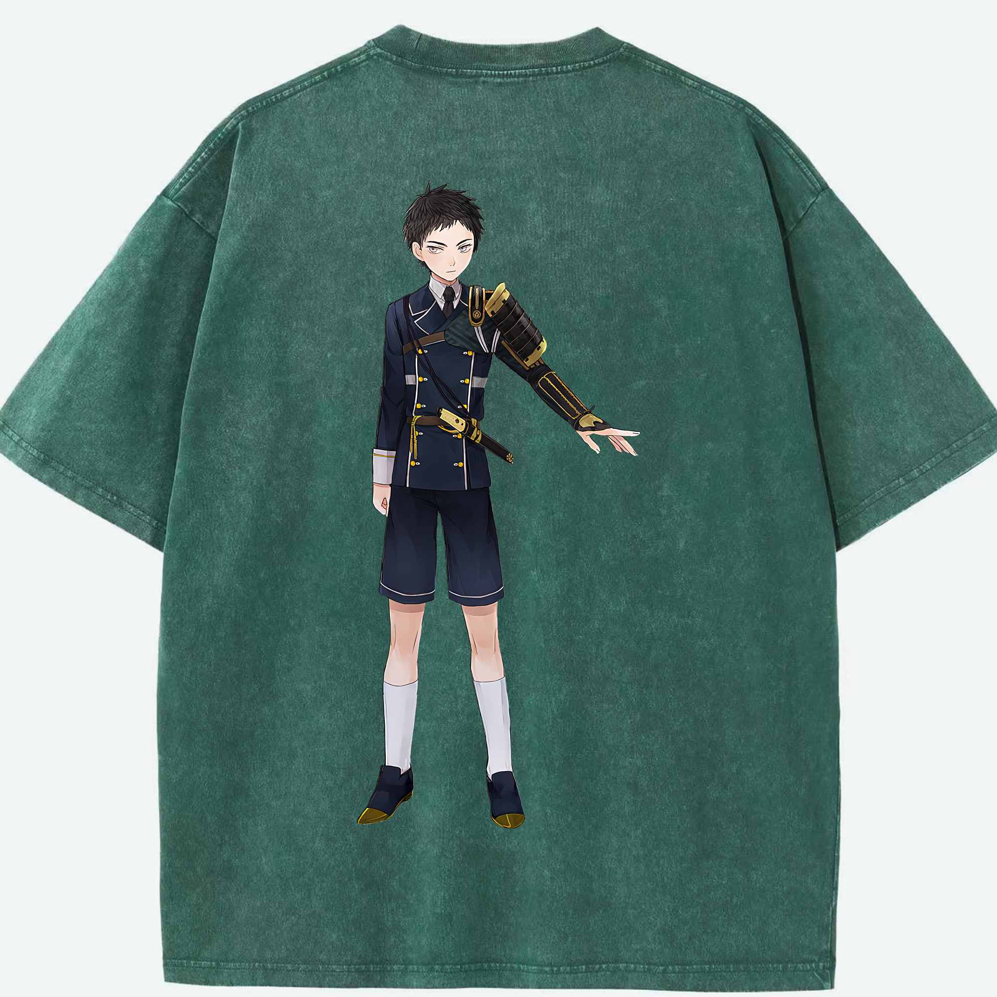 （画像用） 刀剣乱舞 Touken Ranbu 綿100% ヴィンテージ風 半袖Tシャツ（背面プリント）
